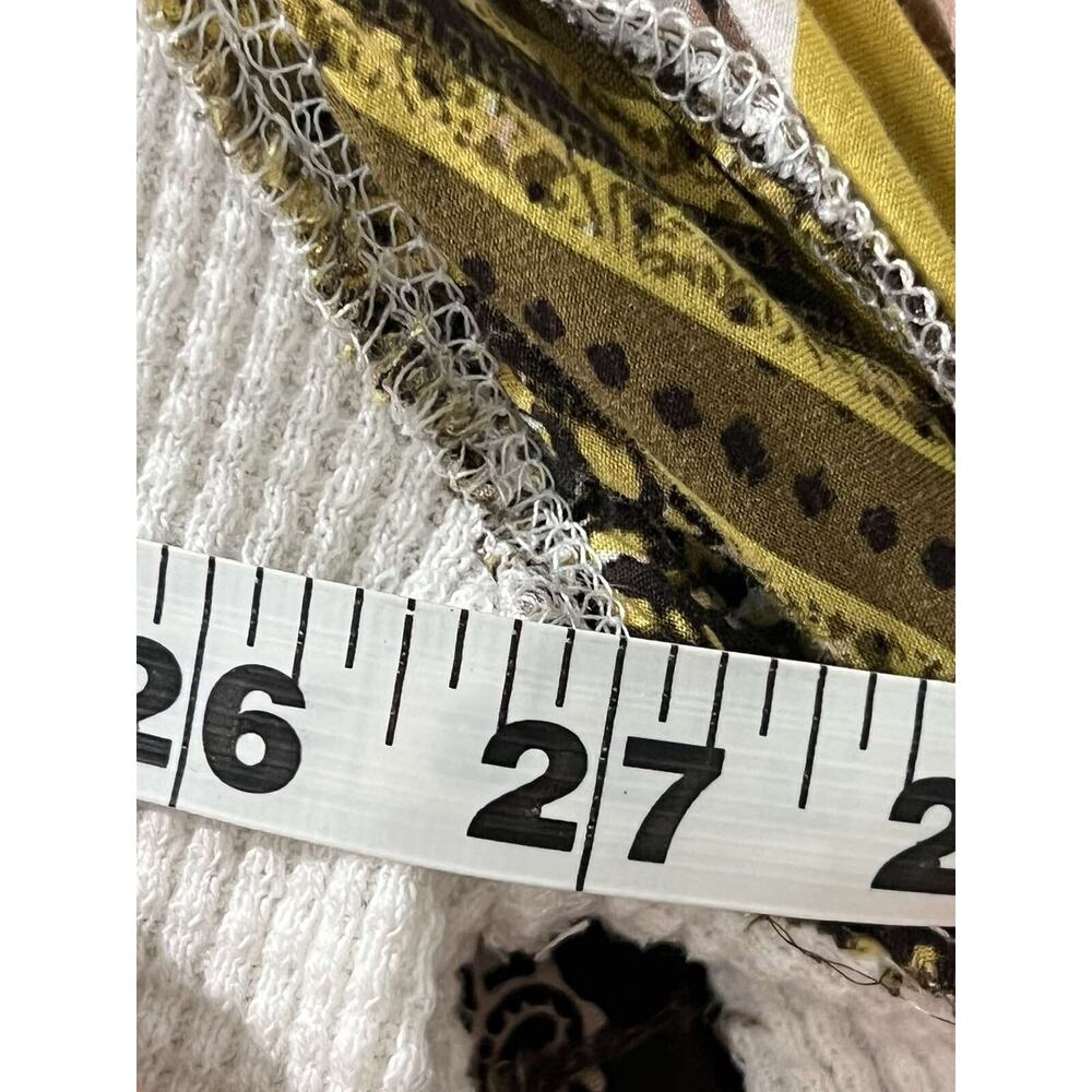 Free People Womens XS Blossom Thermal Top Waffle Knit White Oversized A003309 - Picture 8 of 10